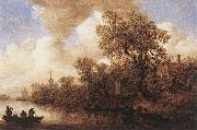 Jan van Goyen River Landscape oil painting reproduction